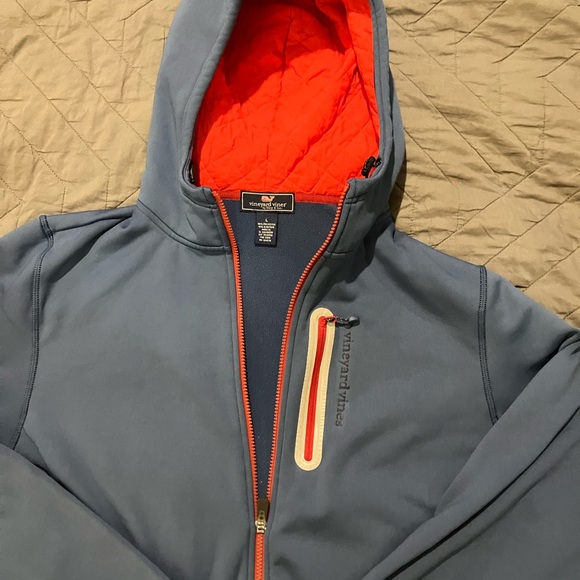 Vineyard Vines Men's Performance Tech Sailing Hoodie Blue Moonshine, L - Picture 3 of 9